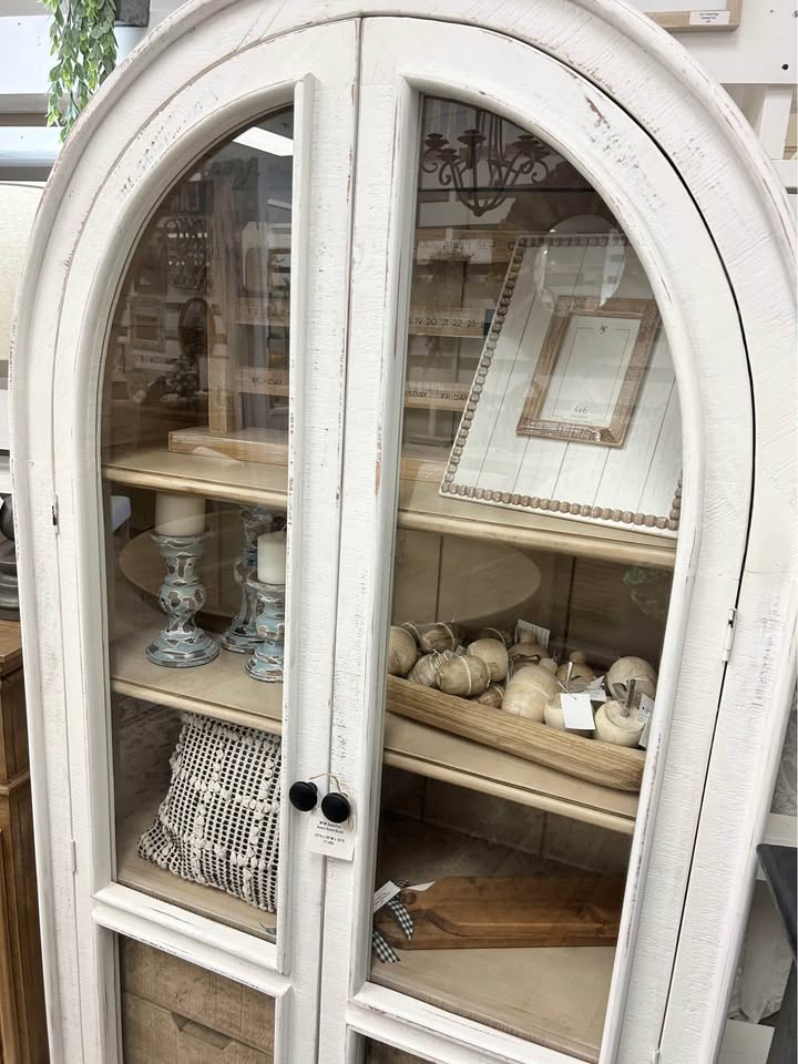 SOLD Solid Wood Arched Hutch/Vitrine (BRAND NEW)